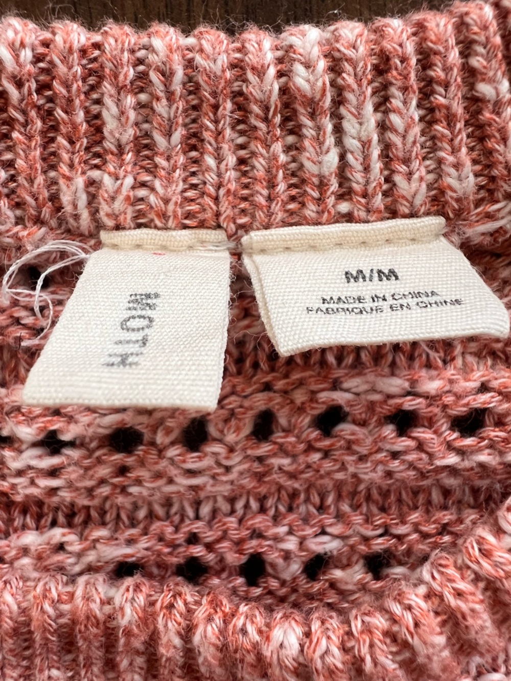 Moth by Anthropologie Pink Knit Sweater Back Button Cottagecore Top Medium - Picture 3 of 9